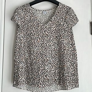 Old Navy Animal Print Flutter Sleeve Top XS